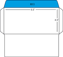 9.5寸x4.5寸 无窗 