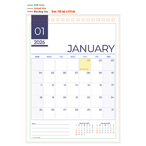 2026 Calendar - Type A - 04