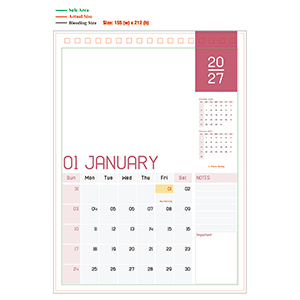 2027 Calendar - Type A - 01